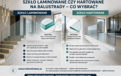 Szkło laminowane czy hartowane na balustrady – co wybrać?